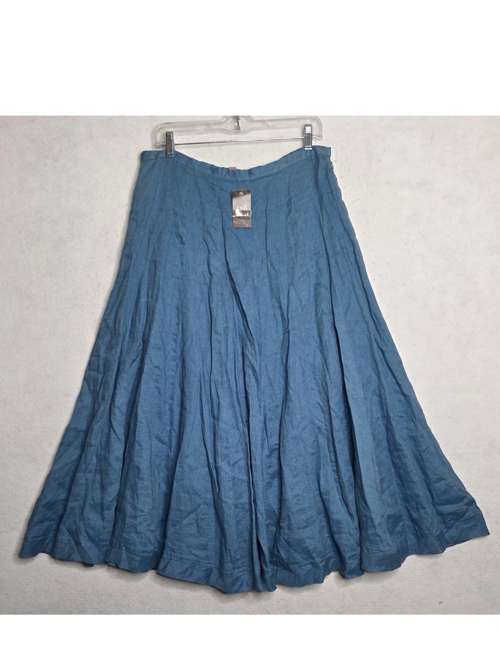 J. Jill Dusty Blue Linen Maxi Skirt